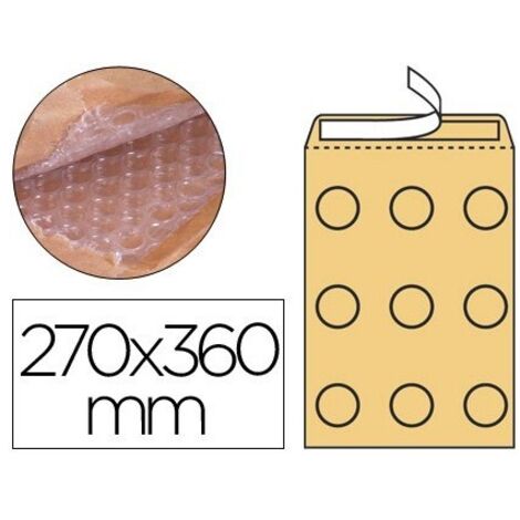 Sobre burbujas crema q-connect h/5 270 x 360 mm caja de 50 un