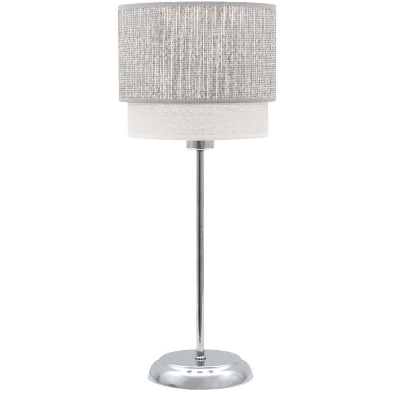 Lampara Sobremesa Kenya 1xe14 Gris/blanco 18d de FABRILAMP.