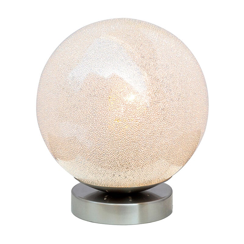 

Sulion - Lámpara de mesa 1xE27 Esfera con cristal Escarchado