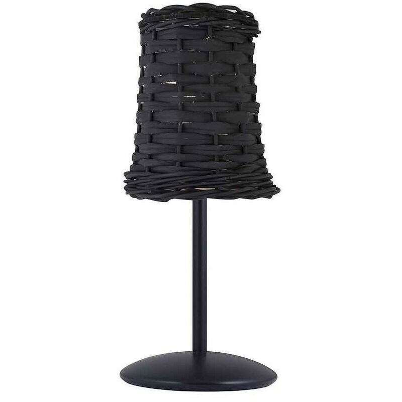 

Sobremesa ALEXIA con pantalla mimbre negro - AJP