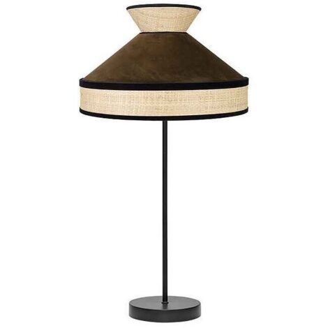 Sobremesa Alto Fabrizio 1xe27 Natural/marron 61x30x30 Cm