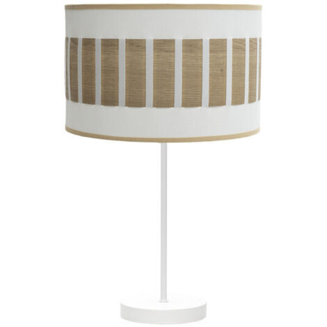 Sobremesa Alto Ivanna 1xe27 Blanco/blanco-madera Clara 62x30x30 Cm