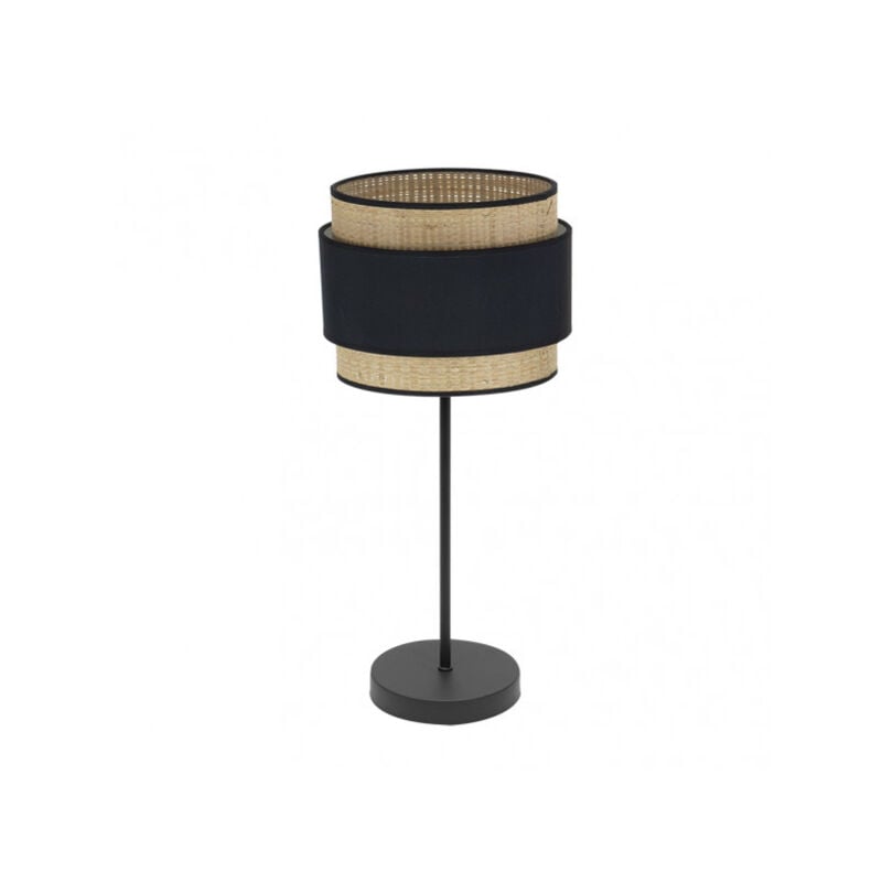 Fabrilamp - kandy tall table lamp 1xe27 natural/black 67x30x30 cm