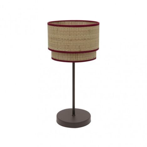 Sobremesa Alto Roque 1xe27 Natural/rojo 60x30x30 Cm