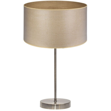 Sobremesa Alto Tania 1xe27 Cuero/madera Clara 62x30x30 Cm