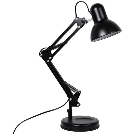 Sobremesa ANTIGONA articulado 1xE27 L.15xAn.12,5xAl.Reg.cm Negro