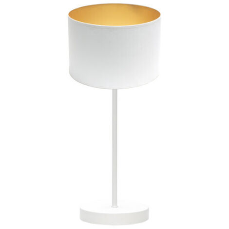 Sobremesa anuska 1xe14 blanco/blanco-oro 46x16x16 cm