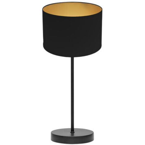Sobremesa anuska 1xe14 negro/negro-oro 46x16x16 cm