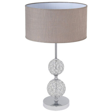 Sobremesa  beatia 1xe27 cromo pantalla gris 35d