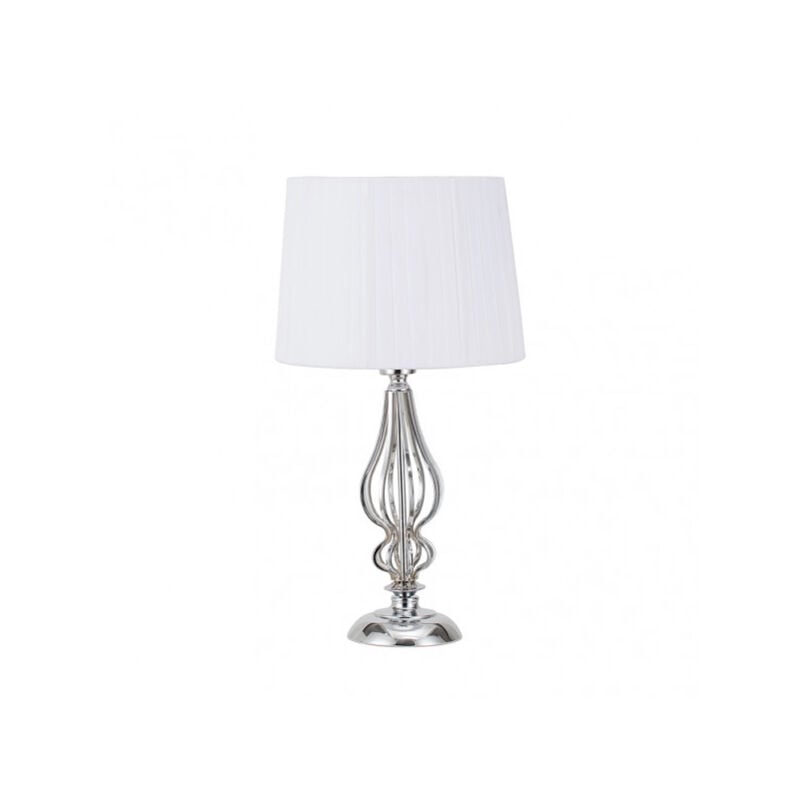 Cebrano lampe à poser 1xe27 chrome avec pantalon blanc 30x30x55 cm