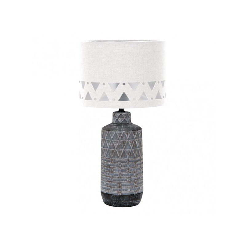 Mos lampe à poser en céramique 1xe27 zinc blanc abat-jour 42,5x24x24 cm Mos lampe à poser en céramique 1xe27 zinc blanc abat-jour 42,5x24x24 cm