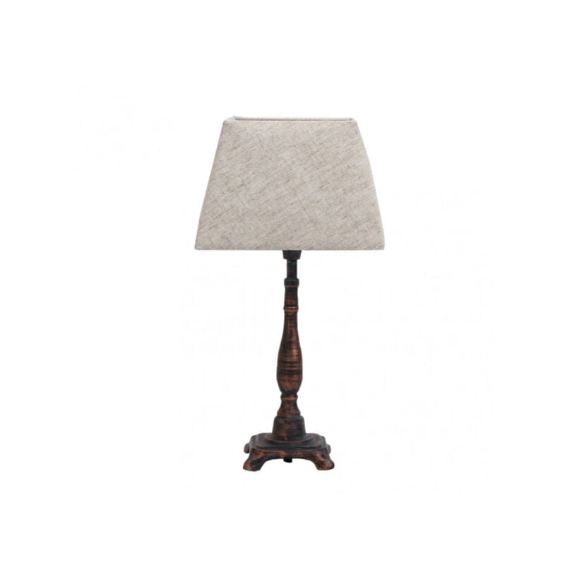 Akunadecor - Lampe à poser Cyclid 1xe27 marron rustique 38x2020 cm