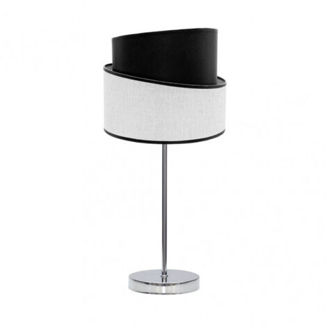 Sobremesa Cromo/blanco/negro modelo Hara 1xE14 FABRILAMP
