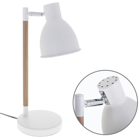 Sobremesa delza 1xe27 al.45xd.25cm blanco/madera natural