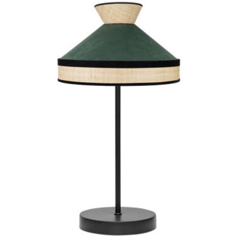 Sobremesa Fabrizio 1xe14 Natural/verde Botella 45x20x20 Cm