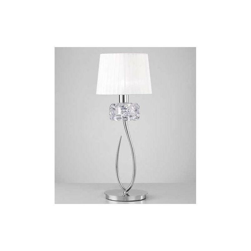 

Sobremesa grande de 1 Luz SERIE LOEWE de en cromo y blanco - Mantra