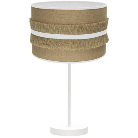 Sobremesa Grande Natalia 1xe27 Blanco/saco-blanco 62x30x30 Cm