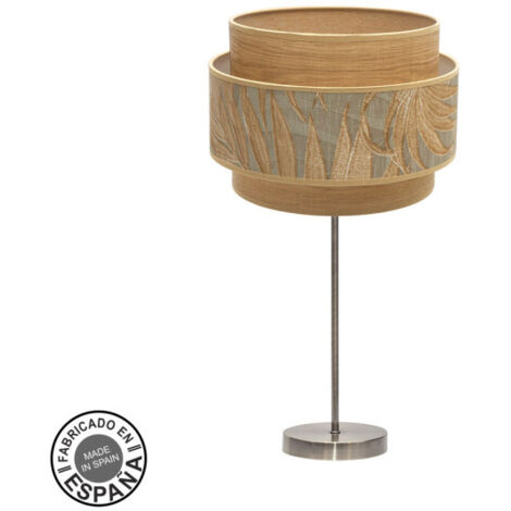 Sobremesa Grande Samoa 1xe27 Cuero/camel 65x30x30cm