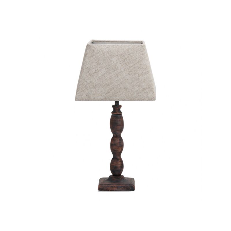 Fabrilamp - Gurami lampe à poser 1xe27 brun rustique 39x20x20x20 cm
