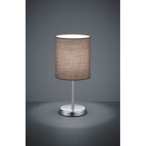 Sobremesa Jerry Cromo Pantalla Gris Ø13 cm Trio Lighting