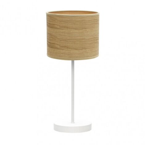 Sobremesa Jerte 1xe14 Blanco/madera Clara 42x17x17 Cm marca FABRILAMP