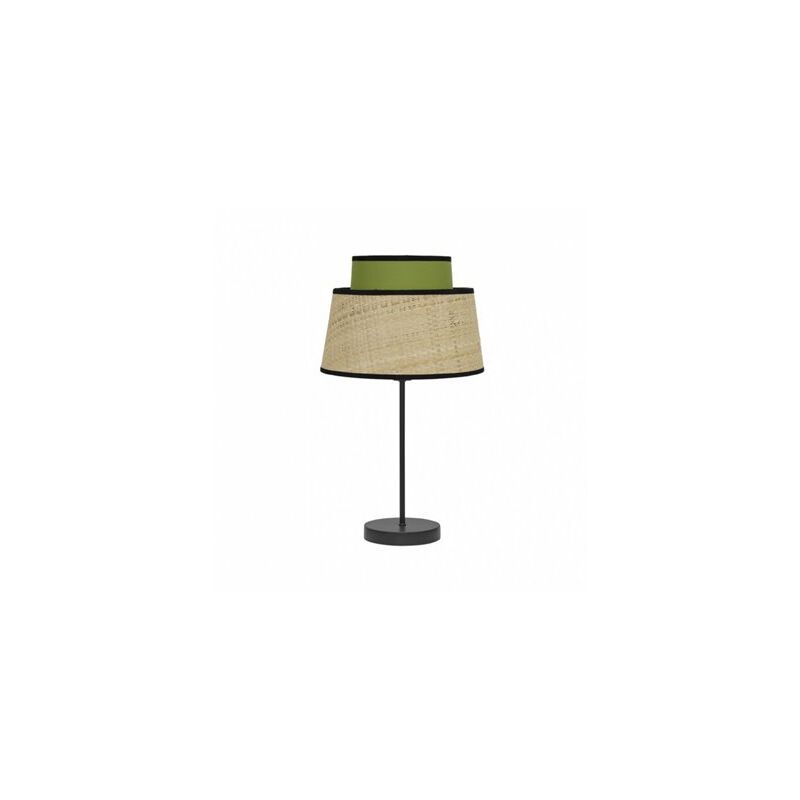 Image of Lampada da tavolo Jia 1xe14 Naturale/verde 40x20x20 Cm