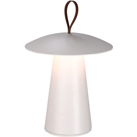 Sobremesa KABUTE con cargador y cable USB IP54 1x2W LED 263lm Al.29,2xD.19,7cm Blanco