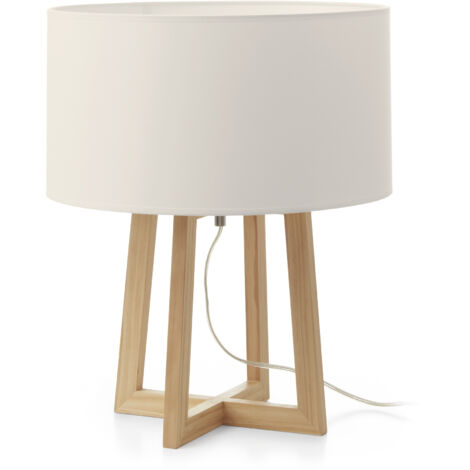 Sobremesa KARA E27 40W Madera haya