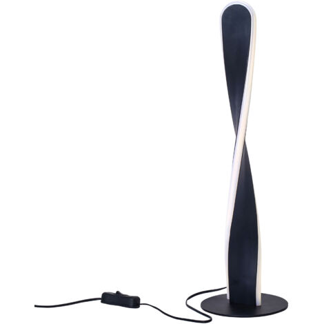 Sobremesa Merme LED 12W Blanco Neutro 4000K On-Off Negro, Blanco Opal Lámpara LED Moderna para Escritorios