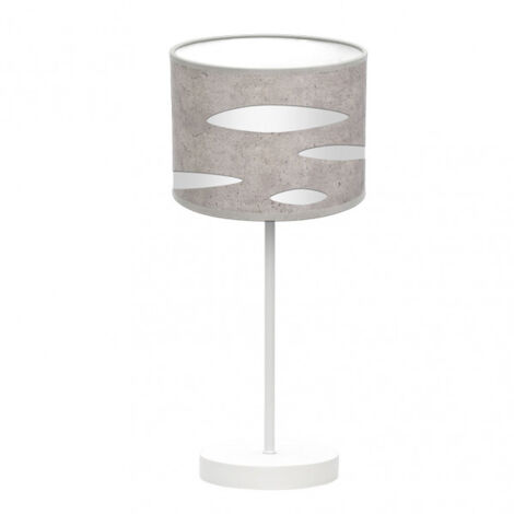 Sobremesa Odra 1xe14 Blanco/cemento Gris 42x17x17 Cm marca FABRILAMP