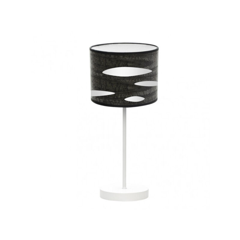 Odra Lampe à poser 1xe14 Blanc/Bois Noir 42x17x17 Cm brand Fabrilamp Odra Lampe à poser 1xe14 Blanc/Bois Noir 42x17x17 Cm brand Fabrilamp