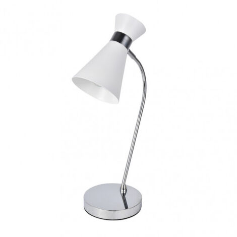 Sobremesa Petra 1xE14 blanco cromo orientable