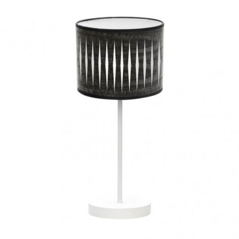 Sobremesa Piron 1xe14 Blanco/madera Negra 42x17x17 Cm marca FABRILAMP
