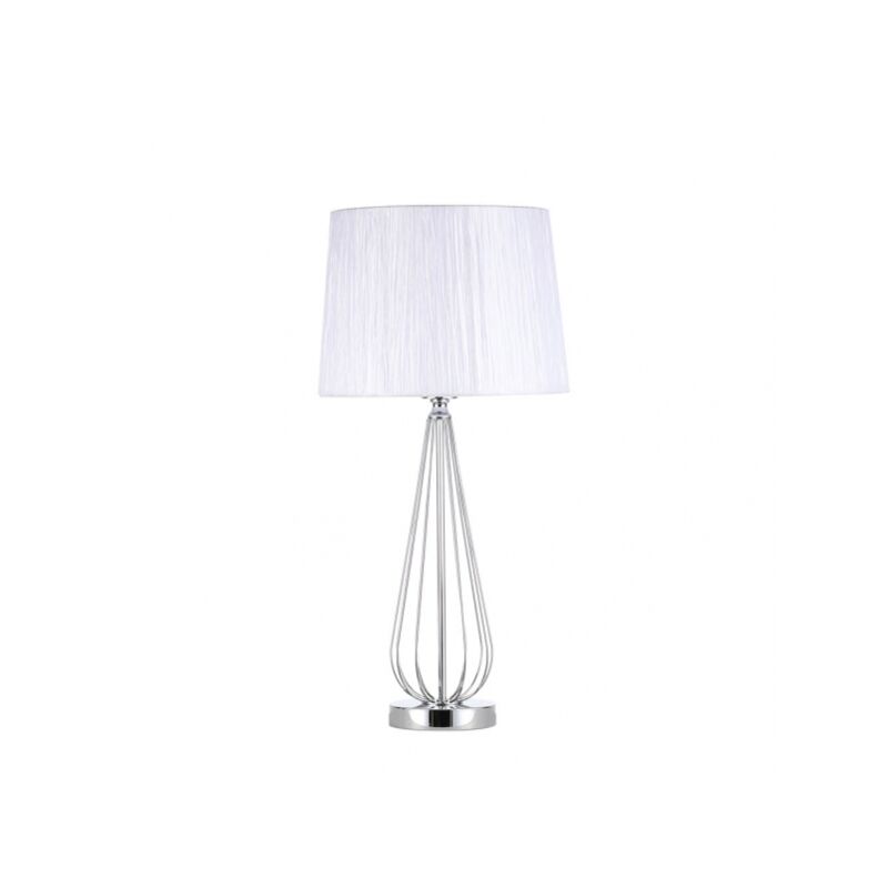 Lampe à poser Robina 1xe27 chrome avec pantalon blanc 62x30x30 cm