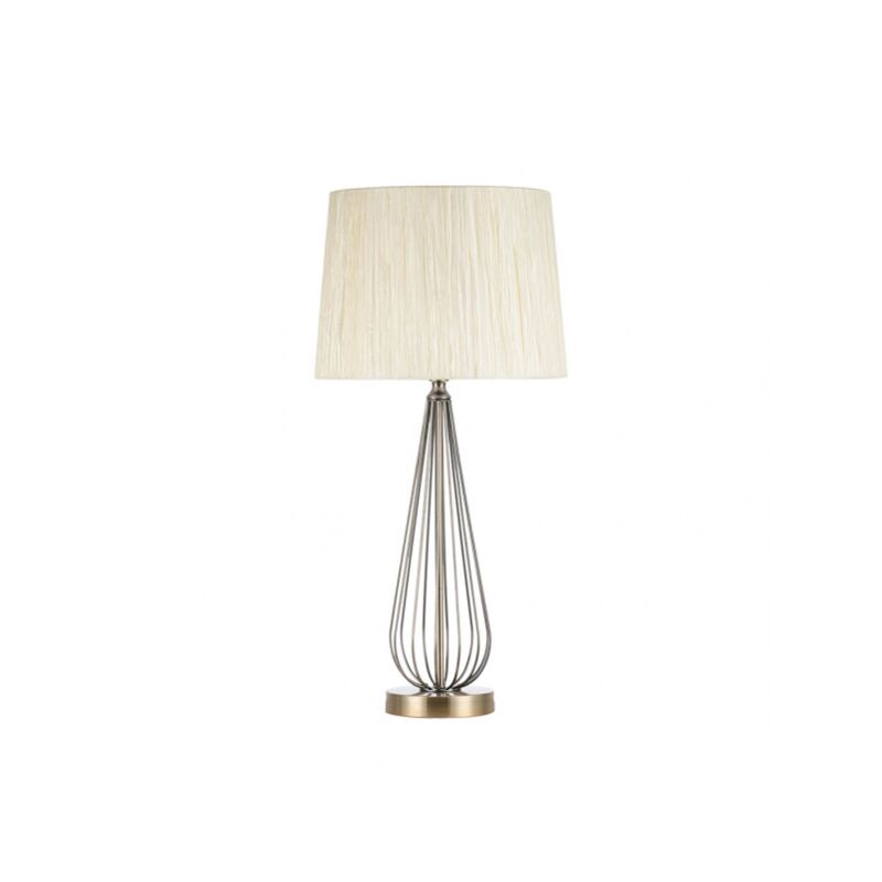 Lampe à poser Robina 1xe27 cuir avec pantalon beige 62x30x30 cm