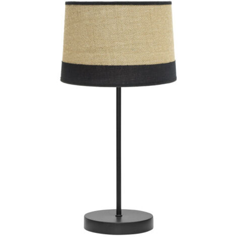 Sobremesa RUSTICA Saco/negro modelo Tietar FABRILAMP