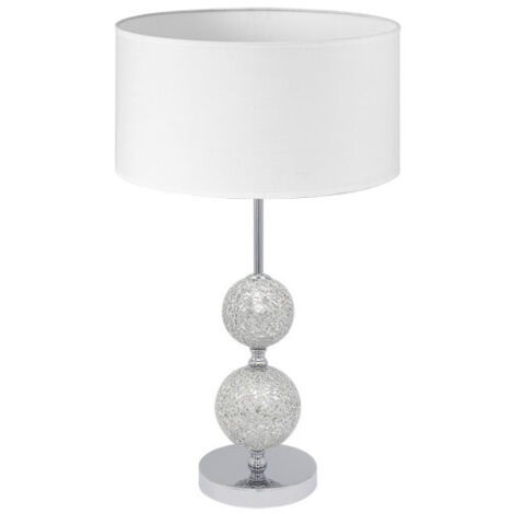 Sobremesa  salaria 1xe27 cromo pantalla blanca 35d