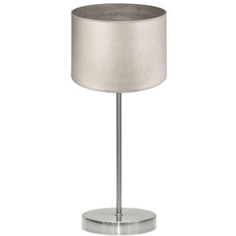 Sobremesa tania 1xe14 niquel/madera gris 42x17x17 cm