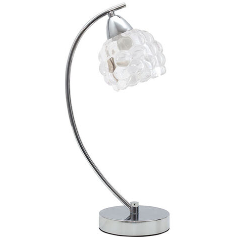 Sobremesa TULIPA GLASS 1xE14 Al.41,6cm Cromo