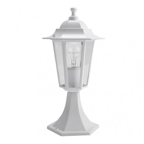 Sobremuro exterior aluminio auriga1xe27 blanco 38x19x19 cm ip44
