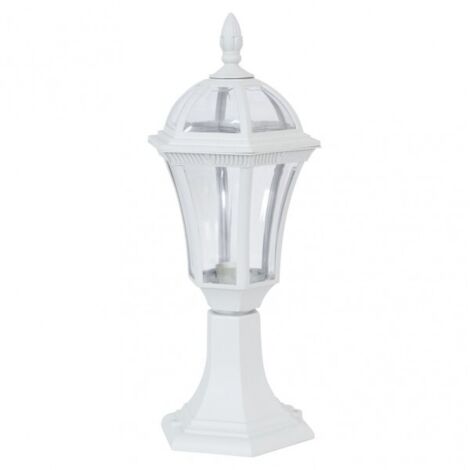 Sobremuro exterior comino 1xe27 blanco ip44 policarbonato 47,6x17,6x17,6 cm