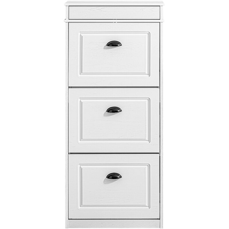 Sobuy Shoe Cabinet Storage With 3 Flip-down Doors, Entryway Shoe Armoire, Shoe Storage Cabinet Holds 12 Pairs Of Shoes For Hallway Entryway