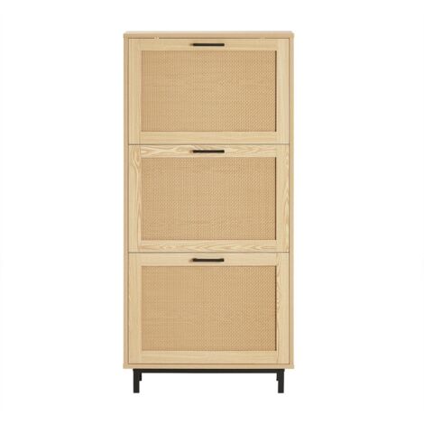 SoBuy 3 Flip-drawers Shoe Cabinet Shoe Rack,FSR155-N