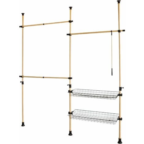 Sobuy Adjustabl Telescopic Wardrobe Organiser Storage Hanging