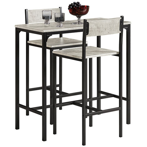 SoBuy Bar Set-1 Bar Table and 2 Stools,Bar Set Furniture Dining Set,OGT03-XL