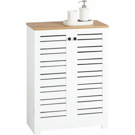 SoBuy Bathroom Cabinet Bathroom Storage Cabinet Cupboard with 2 Doors,BZR41-W