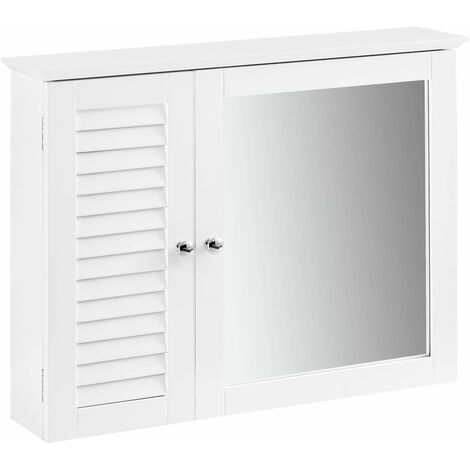 SoBuy Bathroom Wall Mirror Cabinet, BZR55-W