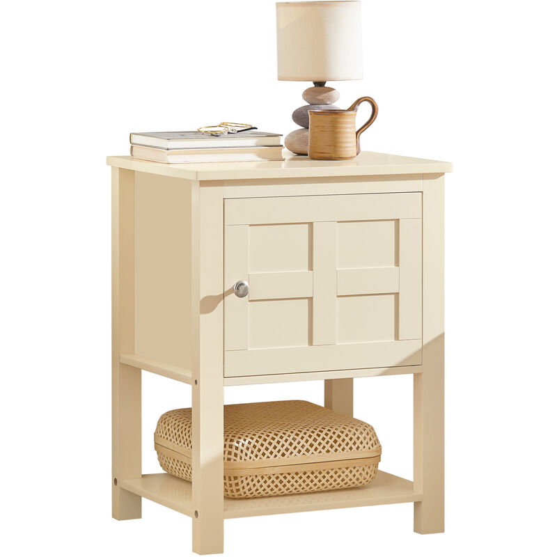 Bedside Table Night Stand with 1 Door and 1 Shelf,FBT113-MI - Sobuy