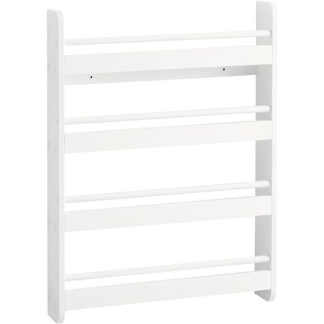 Sobuy – Bibliothèque enfant 4 étagères KMB08KW – Bois MDF éco-peinture – Dimensions L60 x P12 x H80 cm – Capacité 20 kg par étage