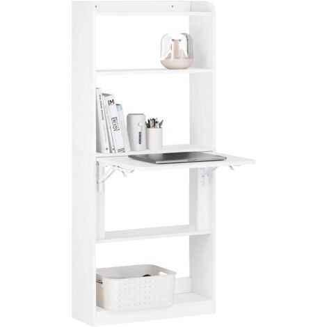 Sobuy – Bureau gamer pliant avec rangement – Dimensions 64x58x145cm – Matériau PB E1 – Capacité 65kg – FWT92HW